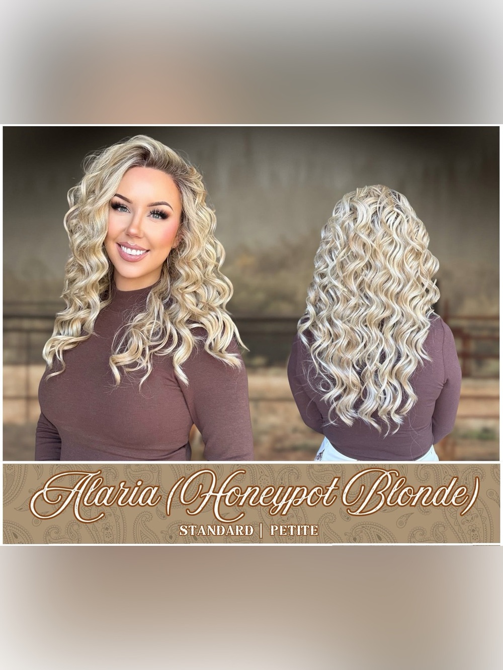 Alaria Honeypot Blonde Curly Women's Wig - Standard/Petite